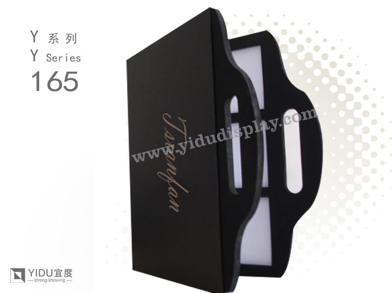 黑色岩板手提样品盒，精致小巧厂家定制岩板手提盒YB082