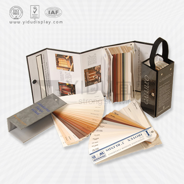 A4折叠式木地板创意色卡样品册 活页扇形折叠式木门样品册设计印刷 WB2009