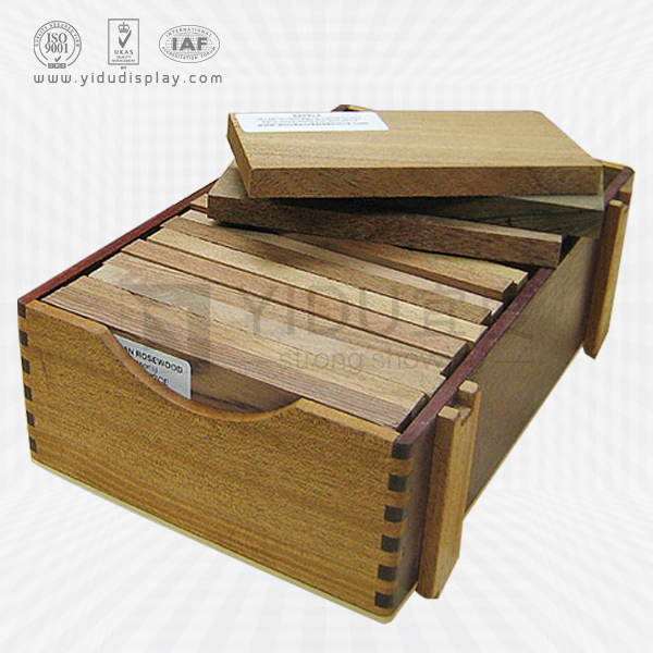 环保中纤板免漆板样品展示盒定制 实木门高档实木踢脚线包装盒 WB2005