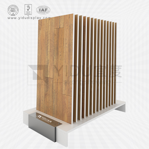 哑光烤漆钢材木质强化复合地板样品展示架 WC2001