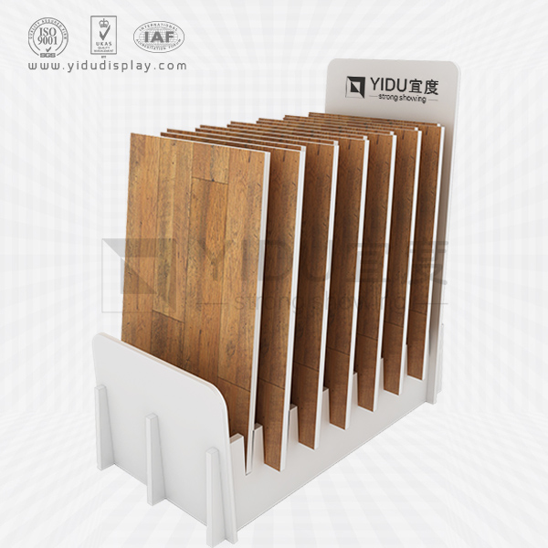 白色烤漆实木地板衣柜门样品便捷式插架 厂家定制各类木地板双面木插架 WC2004