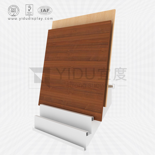 木地板创意金属梯形卡槽式插架 墙纸壁纸硅藻泥样品立式展架批发 WC2026