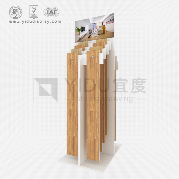 双面多规格瓷砖木地板样品展示架 实木踢脚线橱柜衣柜样品简易落地式展架定制 WJ2005