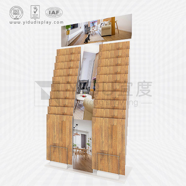 组合落地式20格双排展位简易实木地板仿实木瓷砖样品展架 WJ2008