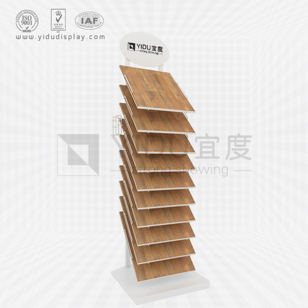 十层立柱简洁式集成吊顶铝扣板木地板样品展架 WJ2021