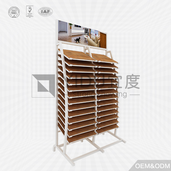 Manufacture MDF Wood Flooring Display Stand Rack-WJ2050