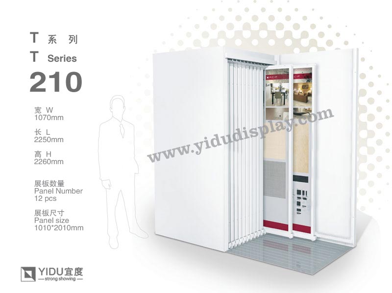 单面单排推拉式瓷砖展架 T210