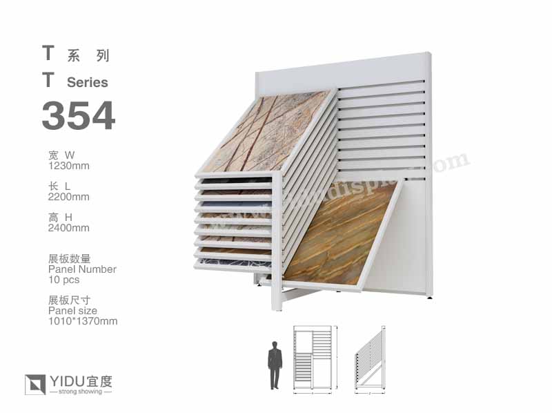 滑动式瓷砖展架 斜板展示T354