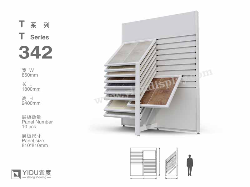 滑动式瓷砖展架 T342