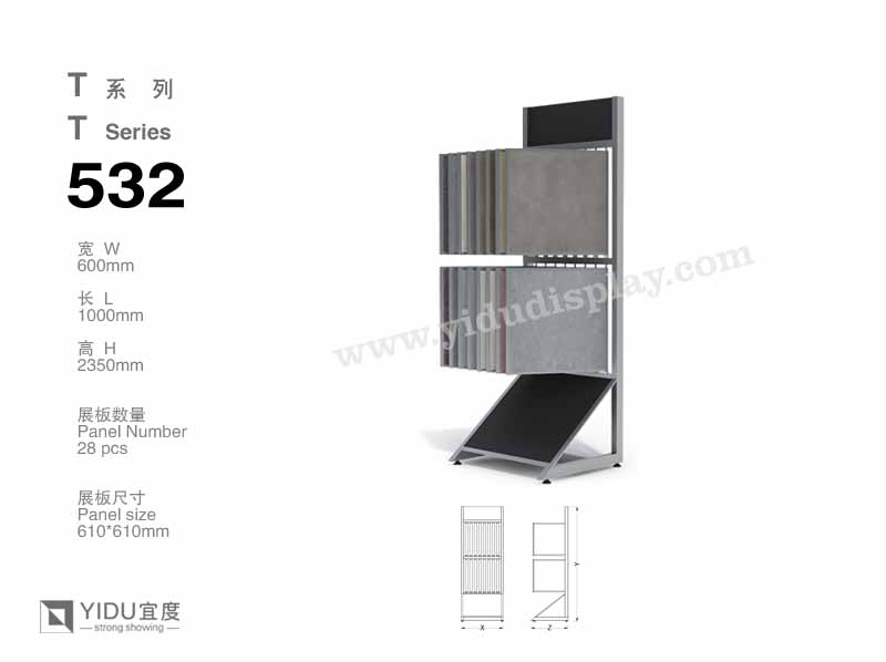 悬挂翻页双层便携式瓷砖展架 T532