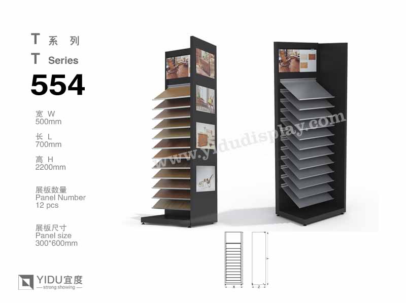 层格式便携式悬挂瓷砖展架 T554