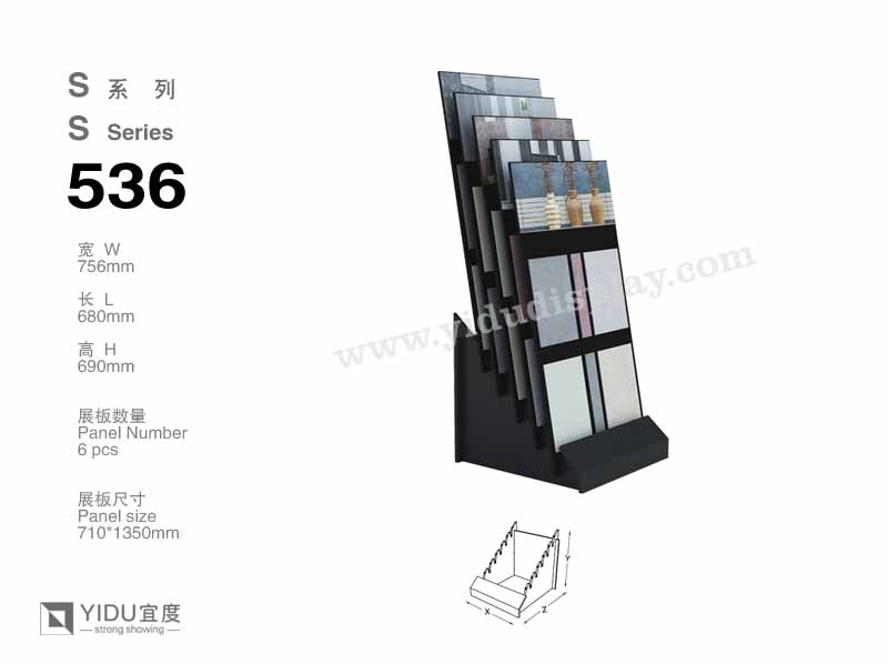 梯形人造石便携式石材展架 S536