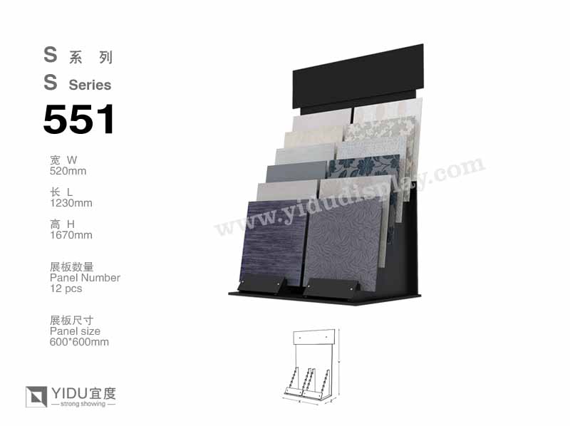 双排背靠便携式石材展架 S551