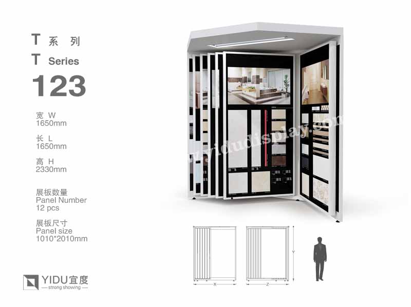 翻页式岩板瓷砖展架 YB057