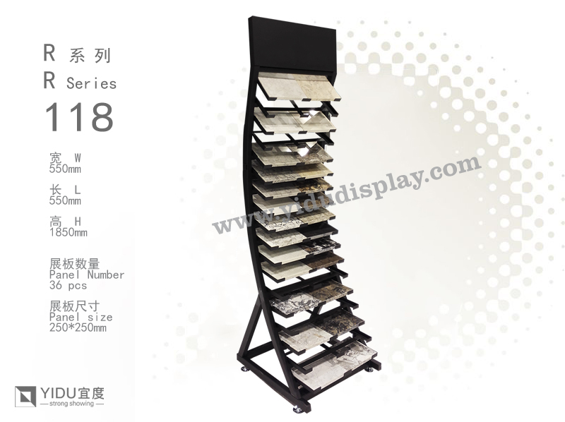 石英石展示架 大型石材落地展架 厂家批发人造石样品展示价格报价R118