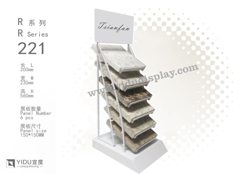单排6层桌面展架 人造石展示架石英石样品展示厂家定制批发R221