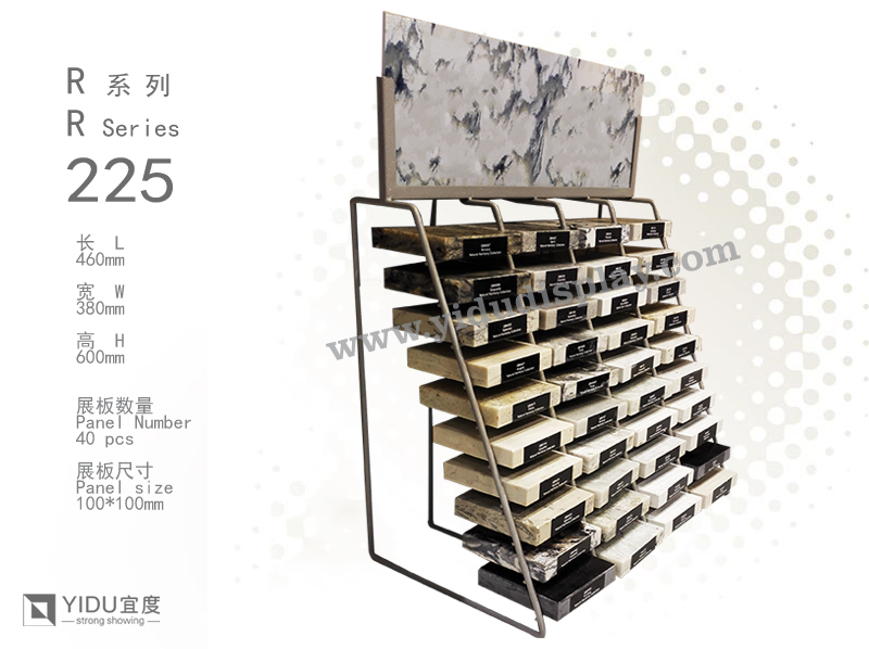 厂家供应金属铁线石材展架 石英石展示架 人造石色块展示架 R225