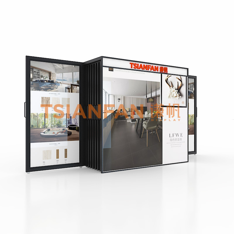 双排 瓷砖抽拉展架  墙砖推拉展柜 T224