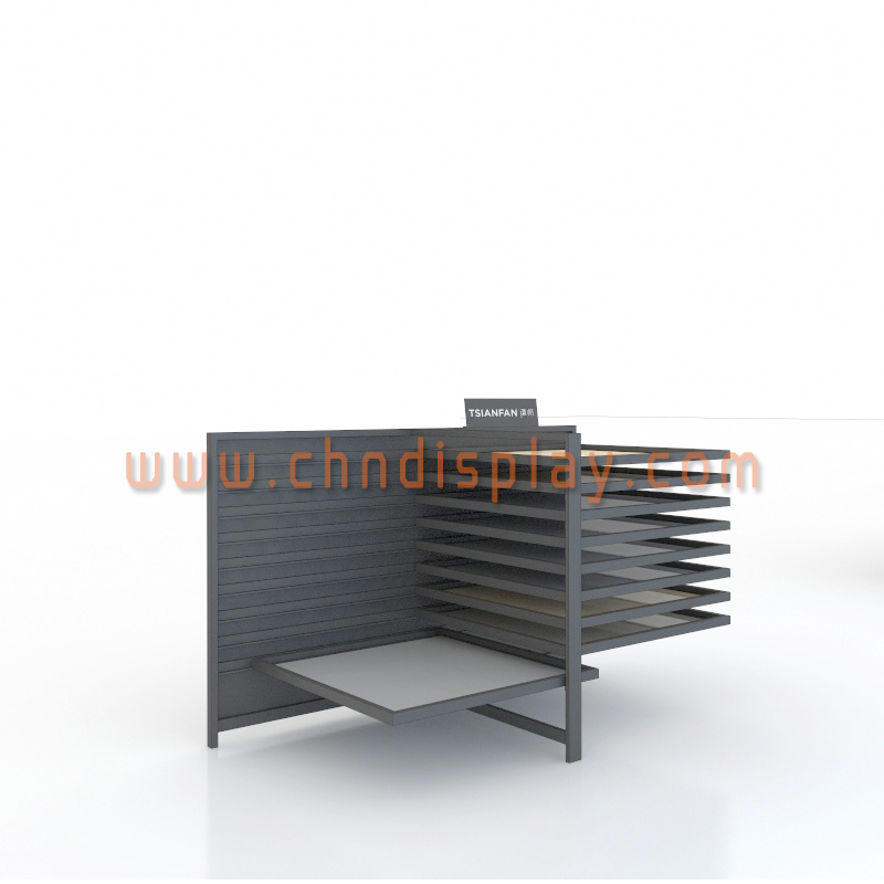 单排 斜趟式展示架 样品尺寸600*600 T360