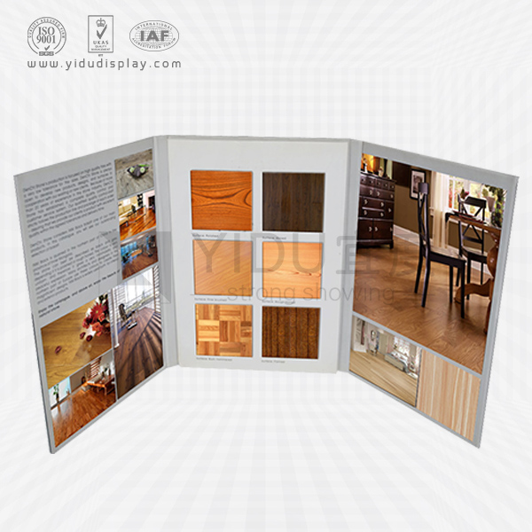 木皮地板色卡样品本 三折页塑料塑胶地板展示册 WB2003