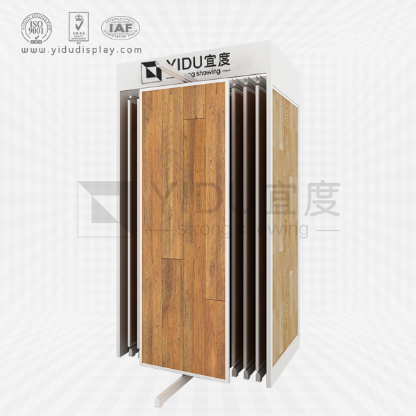 品牌特卖落地式组合旋转翻页式木地板展示架 实木橱柜衣柜样品展示架批发 WF2007