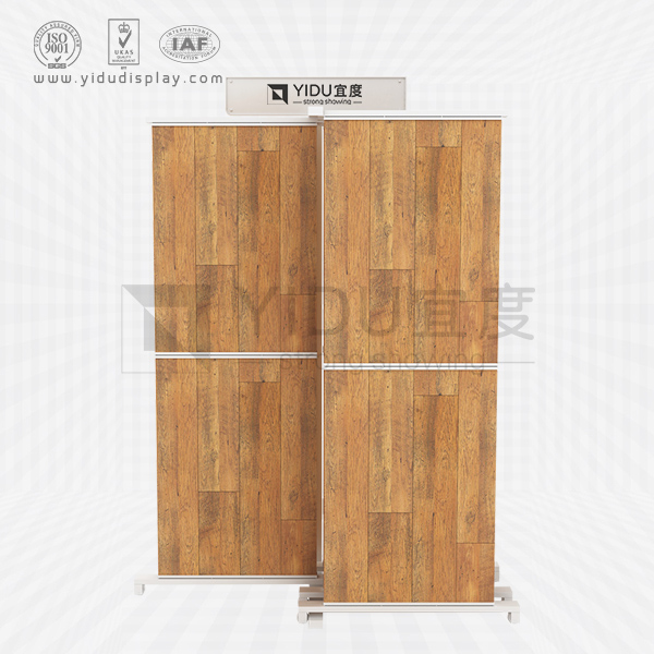 实木木地板门样品展具 墙壁纸硅藻泥样品翻页式展具批发 WF2009