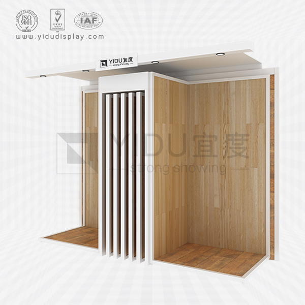 组合式翻页推拉带灯展架 定制实木门木地板展示架 WG2002