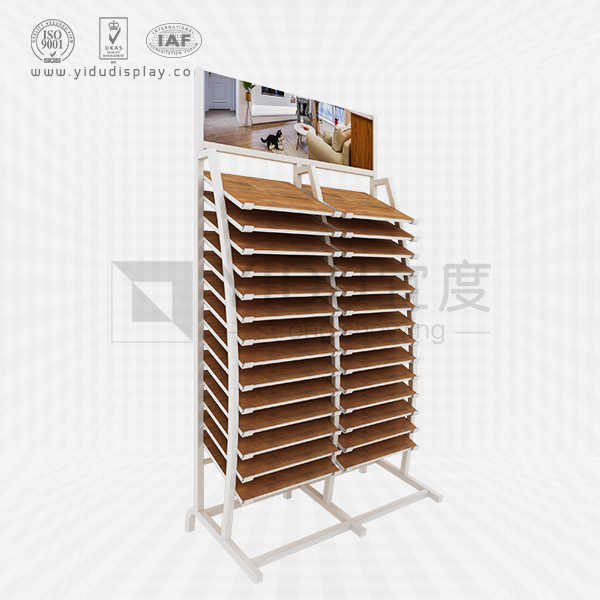 双排落地式木地板瓷砖装饰吊顶板样品展示架 WJ2006