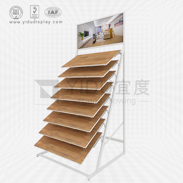 金属简易式木质强化地板瓷砖硅藻泥样品展示架 WJ2012