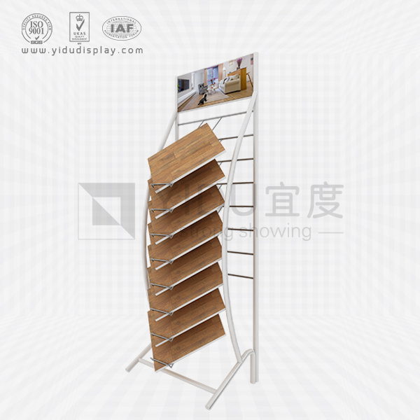 创意V字型瓷砖木地板样品展示架 WJ2025