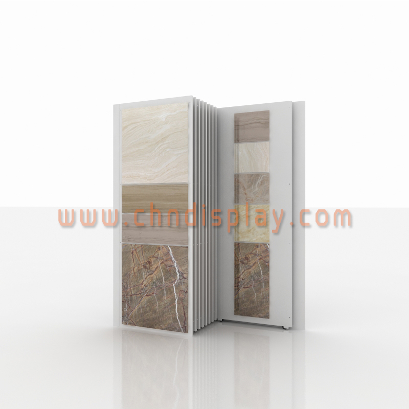 隐形推拉展架: 一款两用的设计，环保干挂，或互动铺贴，尽显瓷砖格调，精工滑轮， 推拉顺滑省力D20