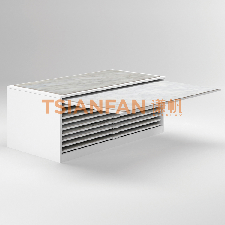 推拉瓷砖展示柜价格_瓷砖平面展示柜 SW006