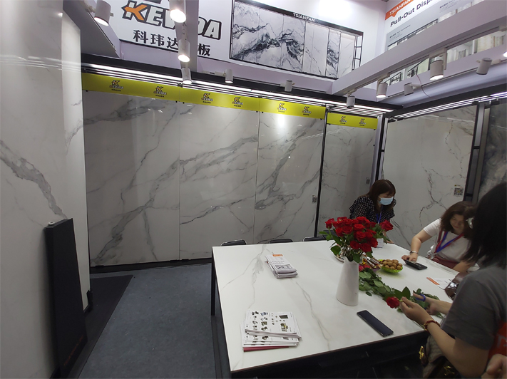 岩板连纹展架_大板平推展示架_可移动双面连纹瓷砖展架