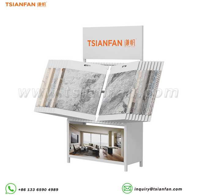 双面翻页瓷砖展示架，轻松逛遍全品类-df920