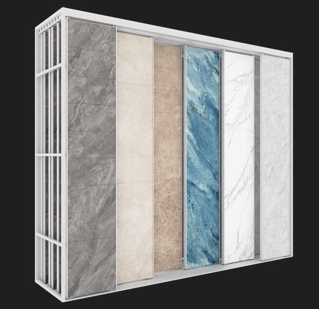 推拉式多联瓷砖展示架大规格瓷砖石材样品架-SG601