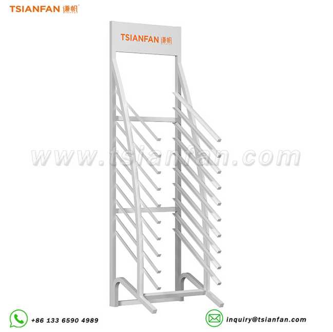 斜插式瓷砖小样简约石材落地式建材陈列架批发-WL609