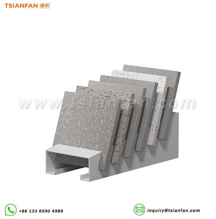 簡約立式展示架石材瓷磚樣品陳列架可定制	-SRT214