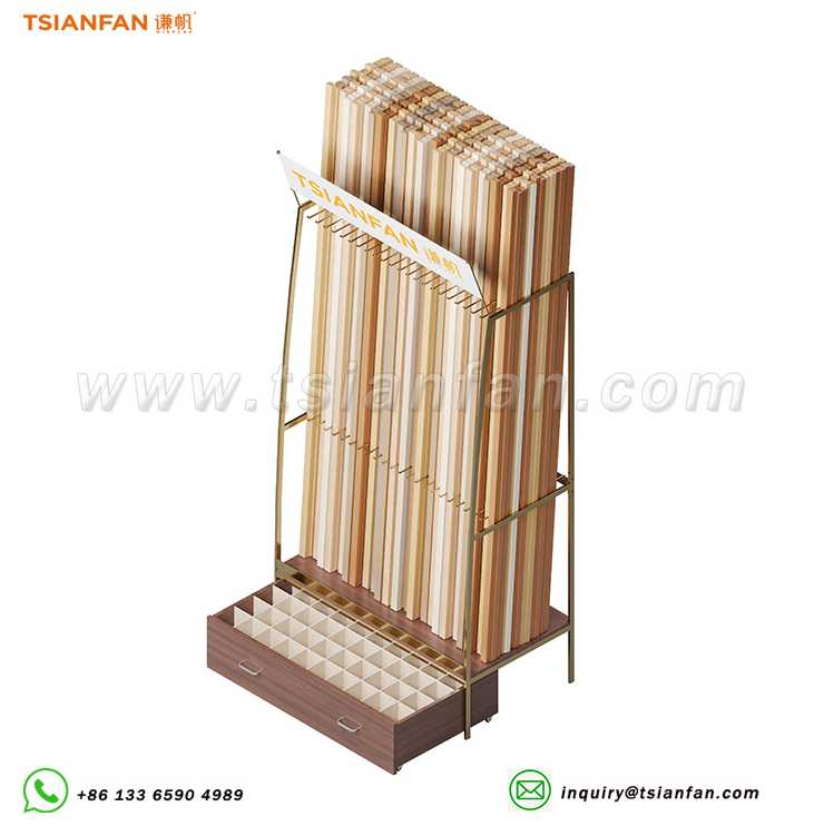 金色装饰线条样品展架-ZST008